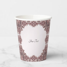 Vasos De Papel Copas de papel ornamentales rosadas