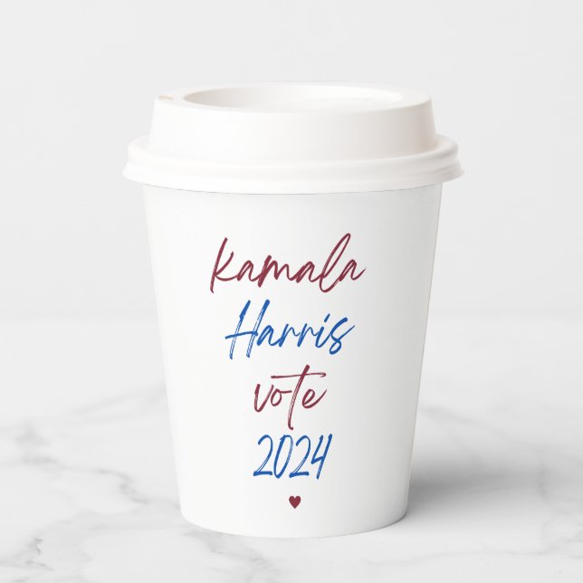 Vasos De Papel Copas de papel para Kamala Harris 2024 (Reverso )