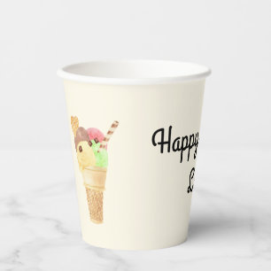 Vasos De Papel Copas de papel personalizadas de Fiesta de helados