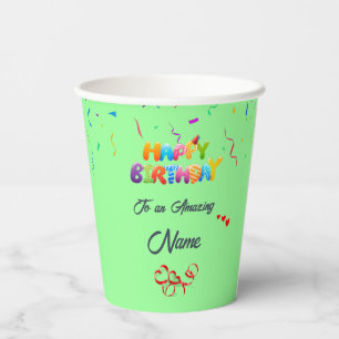 Vasos De Papel Copas de papel Personalizado únicas para fiestas d