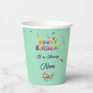 Vasos De Papel Copas de papel Personalizado únicas para fiestas d