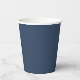 Vasos De Papel Copas de papel texturizado de color azul y eco-ami
