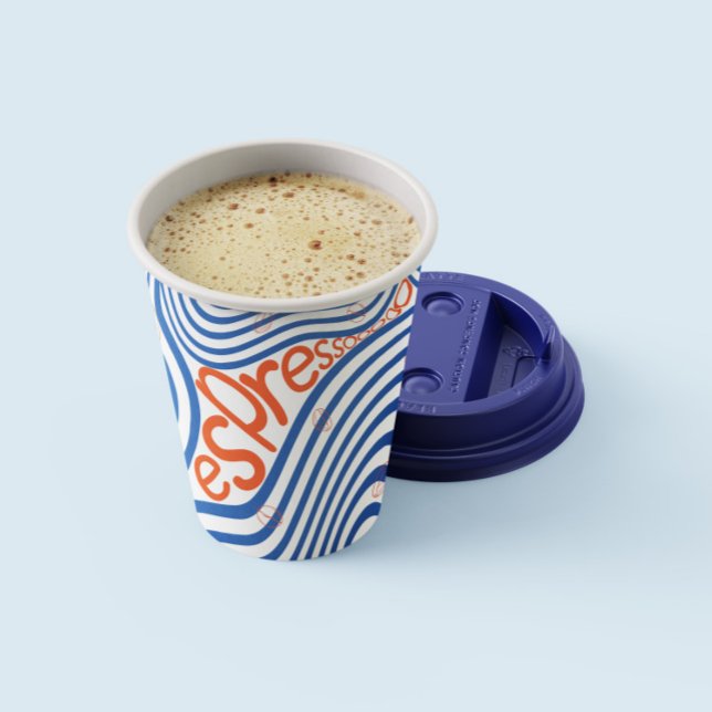 Vasos De Papel Copas de papel vibrantes para café de Espresso (Introducing our vibrant espresso coffee paper cups – the perfect blend of style and functionality!)
