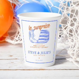 Vasos De Papel Copas modernas de papel de pescado con tinción de 