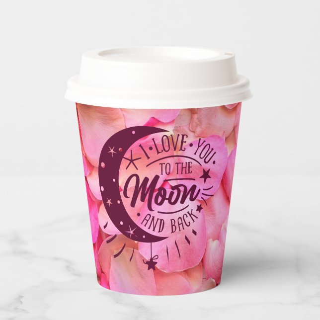 Vasos De Papel Copas para fiesta de compromiso de aniversario de  (Anverso)