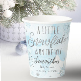 Vasos De Papel copo de nieve en camino Baby Shower
