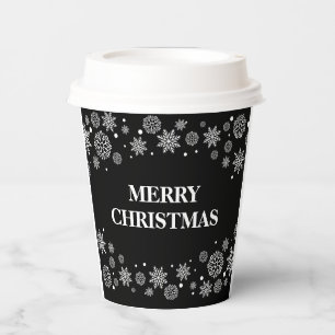 Vasos De Papel copos de nieve Cuadros de papel navideño
