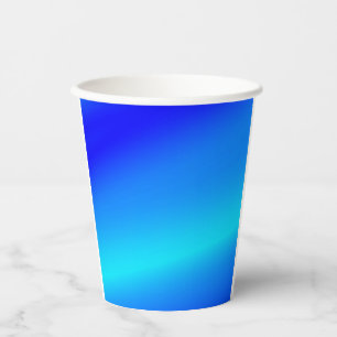 Vasos De Papel Copper azul oscuro color de agua abstracto pastel