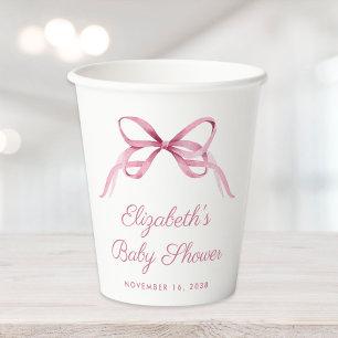 Vasos De Papel Coqueta rosa dulce de piel de bebé niña ducha