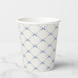 Vasos De Papel Coquette azul vintage floral
