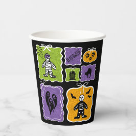 Vasos De Papel Coquette de Mamá Monstruosa de Halloween