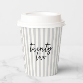 Vasos De Papel Coquette Disco Ball & Black Bow Gray Stripes