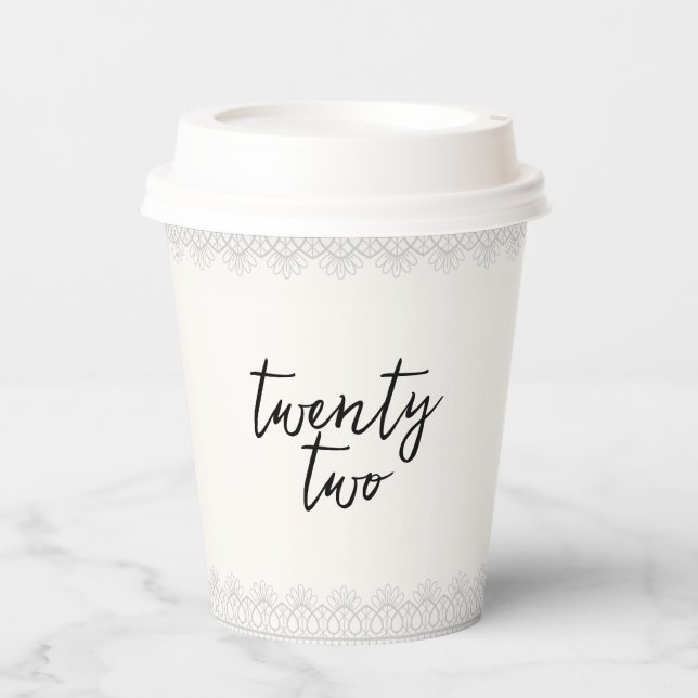 Vasos De Papel Coquette Disco Ball & Black Bow Lace Cumpleaños (Anverso)