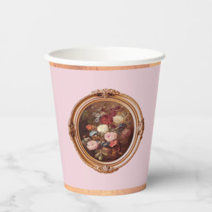 Vasos De Papel Coquette Floral Marie Antoinette Fiesta rosa Rococ