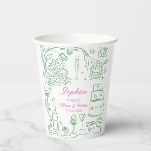 Vasos De Papel Coquette Wiser y cumpleaños más caliente