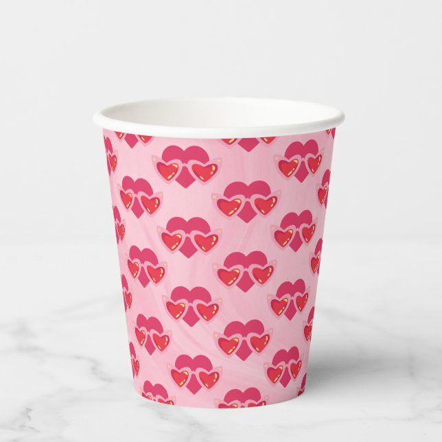 Vasos De Papel Corazón (Anverso)