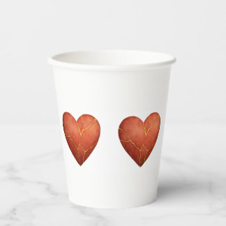Vasos De Papel Corazón de Kintî