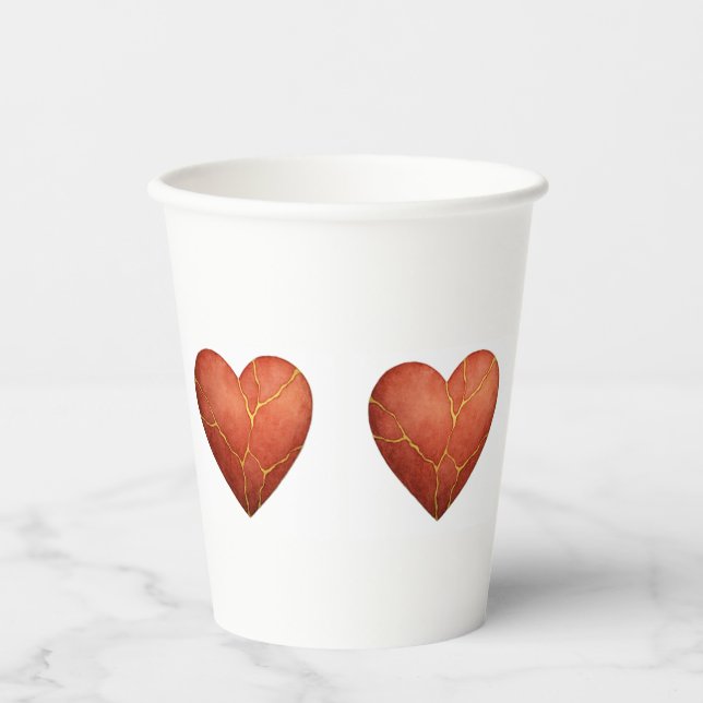 Vasos De Papel Corazón de Kintî