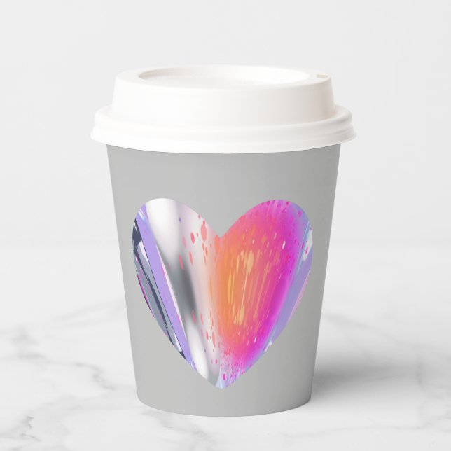 Vasos De Papel Corazón de misterio (Anverso)