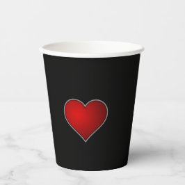 Vasos De Papel corazón rojo valentino