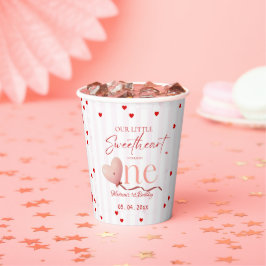 Vasos De Papel Corazón Rosa Rojo Día de San Valentín Cumpleaños Q