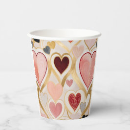 Vasos De Papel Corazones de amor