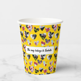 Vasos De Papel Corazones de Collage personalizados