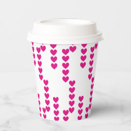 Vasos De Papel Corazones de punto.