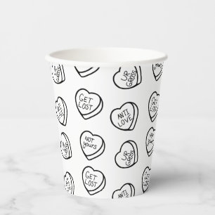 Vasos De Papel Corazones de vaina anti-El día de San Valentín