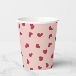 Vasos De Papel Corazones rojos con cardenales en tazas de papel