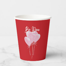 Vasos De Papel Corazones Rosas