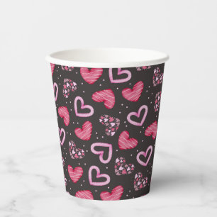 Vasos De Papel Corazones y amor