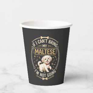 Vasos De Papel Corbata de lazo roja hueso marco perro maltés no s
