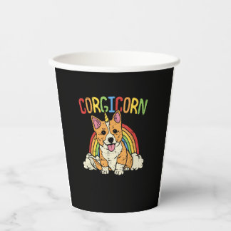 Vasos De Papel Corgi Item for Women & Girl Corgicorn T-Shirt
