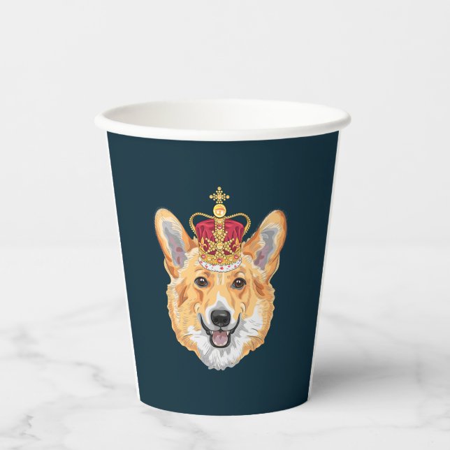 Vasos De Papel Corgi Royal (Anverso)