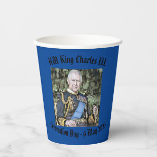 Vasos De Papel Coronación del Rey Carlos III