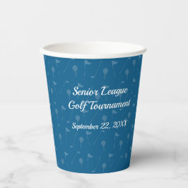 Vasos De Papel Corporate Blue Grey Golf Pattern - Paper Cup