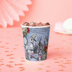 Vasos De Papel Cortina de tonterías de Alicia tierra de maravilla