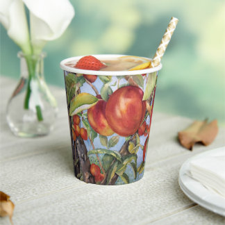 Vasos De Papel Cosecha de frutas de huerto de cáscara de árbol de