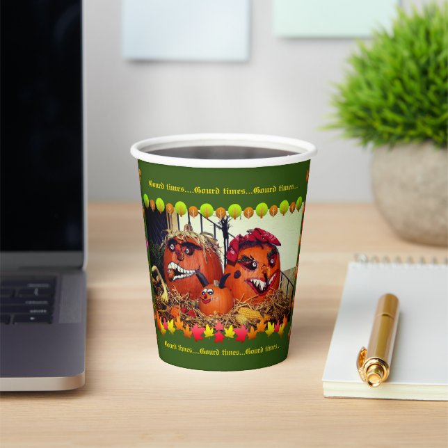 Vasos De Papel Cosecha de otoño (in situ)