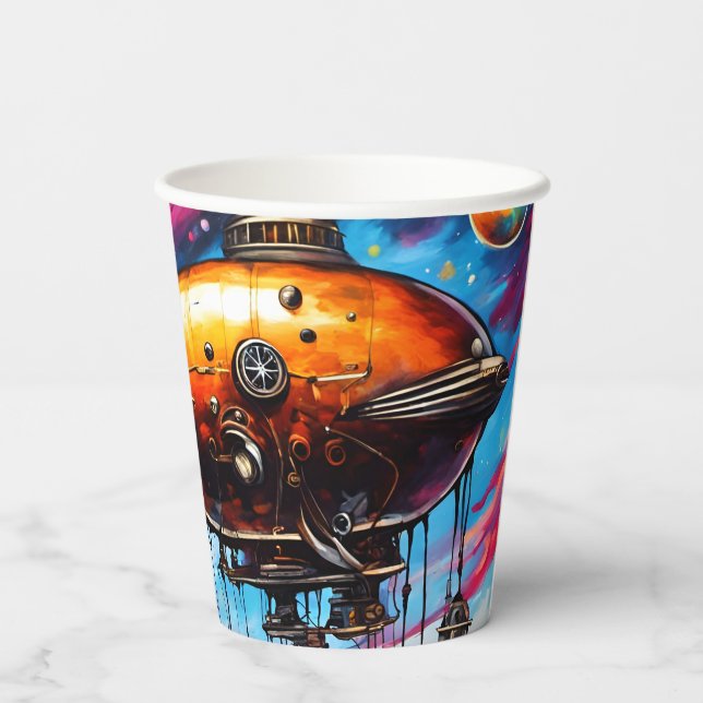 Vasos De Papel Cosmic Airship (Reverso )