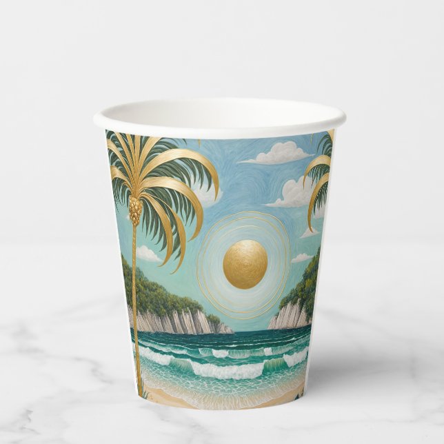 Vasos De Papel Costas doradas (Anverso)