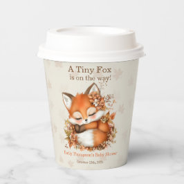 Vasos De Papel Cosy Autumn Fox Baby Shower acogedor Fiesta Woodla