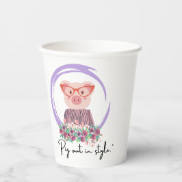 Vasos De Papel cotización de cerdo - estilo de cerdo