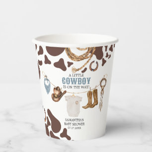 Vasos De Papel Cowboy Baby Shower