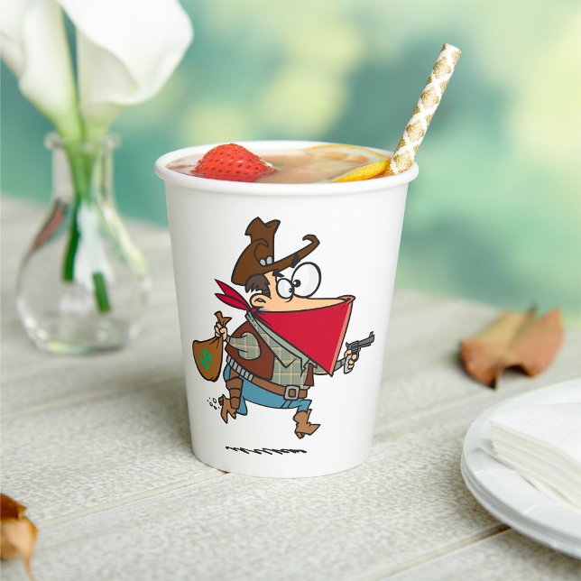 Vasos De Papel Cowboy Bandit Robber, un Personalizado gracioso (Subido por el creador)