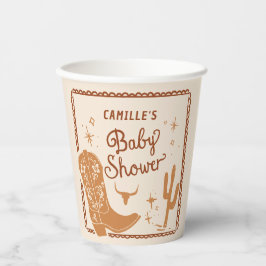 Vasos De Papel Cowboy Western Boy Baby Shower