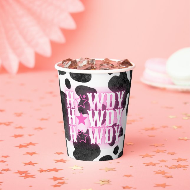 Vasos De Papel Cowgirl Disco Bebidas (in situ)