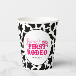 Vasos De Papel Cowgirl Disco Pink First Rodeo