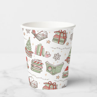 Vasos De Papel Cozy Christmas Book Lover